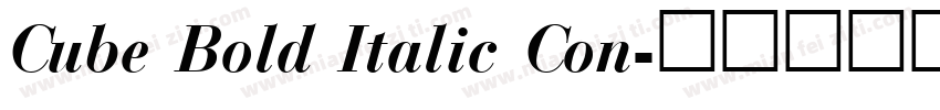Cube Bold Italic Con字体转换